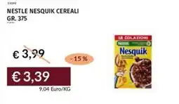 Prezzemolo e Vitale Nestle nesquik cereali offerta