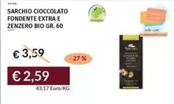 Prezzemolo e Vitale Sarchio cioccolato fondente extra e zenzero bio offerta