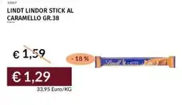 Prezzemolo e Vitale Lindt lindor stick al caramello offerta