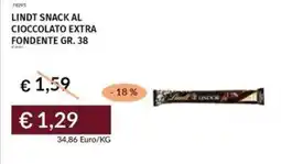 Prezzemolo e Vitale Lindt snack al cioccolato extra fondente offerta