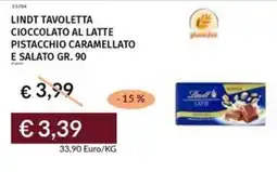 Prezzemolo e Vitale Lindt tavoletta cioccolato al latte pistacchio caramellato e salato offerta