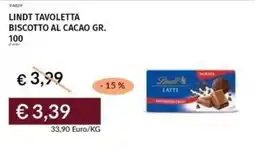 Prezzemolo e Vitale Lindt tavoletta biscotto al cacao offerta
