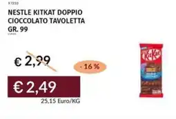 Prezzemolo e Vitale Nestle kitkat doppio cioccolato tavoletta offerta