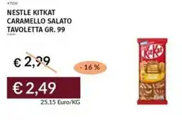 Prezzemolo e Vitale Nestle kitkat caramello salato tavoletta offerta