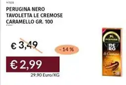 Prezzemolo e Vitale Perugina nero tavoletta le cremose caramello offerta