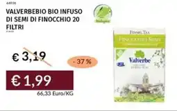 Prezzemolo e Vitale Valverbebio bio infuso di semi di finocchio 20 filtri offerta