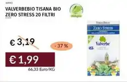 Prezzemolo e Vitale Valverbebio tisana bio zero stress 20 filtri offerta