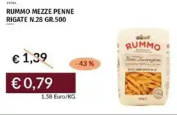 Prezzemolo e Vitale Rummo mezze penne rigate N.28 offerta