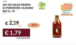 Prezzemolo e Vitale Giu giu salsa pronta di pomodoro ciliegino bio offerta