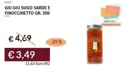 Prezzemolo e Vitale Giu giu sugo sarde e finocchietto offerta