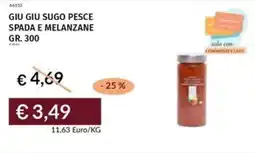 Prezzemolo e Vitale Giu giu sugo pesce spada e melanzane offerta