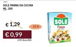 Prezzemolo e Vitale Sole panna da cucina offerta