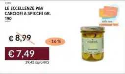 Prezzemolo e Vitale Le eccellenze p&v carciofi a spicchi offerta