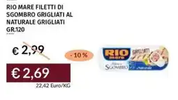 Prezzemolo e Vitale Rio mare filetti di sgombro grigliati al naturale grigliati offerta