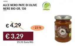 Prezzemolo e Vitale Alce nero pate di olive nere bio offerta