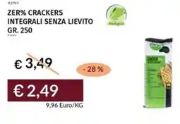 Prezzemolo e Vitale Zer% crackers integrali senza lievito offerta