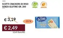Prezzemolo e Vitale Scotti crackers di riso senza glutine offerta