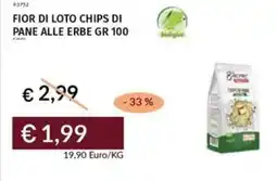 Prezzemolo e Vitale Fior di loto chips di pane alle erbe offerta
