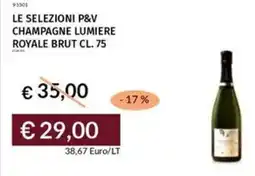Prezzemolo e Vitale Le selezioni p&v champagne lumiere royale brut offerta