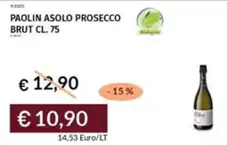 Prezzemolo e Vitale Paolin asolo prosecco brut offerta