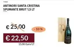 Prezzemolo e Vitale Antinori santa cristina spumante brut offerta