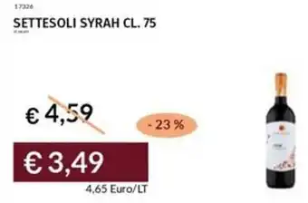 Prezzemolo e Vitale Settesoli syrah offerta