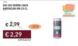 Prezzemolo e Vitale Giu giu birra caos american IPA offerta