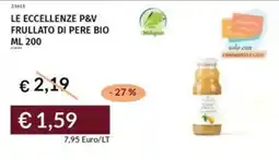 Prezzemolo e Vitale Le eccellenze p&v frullato di pere bio offerta