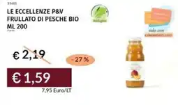 Prezzemolo e Vitale Le eccellenze p&v frullato di pesche bio offerta