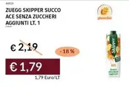 Prezzemolo e Vitale Zuegg skipper succo ace senza zuccheri aggiunti offerta
