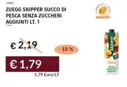 Prezzemolo e Vitale Zuegg skipper succo di pesca senza zuccheri aggiunti offerta