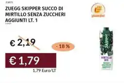 Prezzemolo e Vitale Zuegg skipper succo di mirtillo senza zuccheri aggiunti offerta