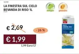 Prezzemolo e Vitale La finestra sul cielo bevanda di riso offerta