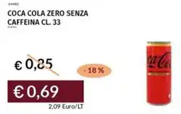 Prezzemolo e Vitale Coca cola zero senza caffeina offerta