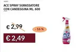 Prezzemolo e Vitale Ace spray sgrassatore con candeggina offerta