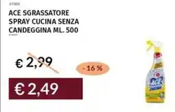Prezzemolo e Vitale Ace sgrassatore spray cucina senza candeggina offerta