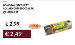 Prezzemolo e Vitale Domopak sacchetti acciaio con bloccasac offerta