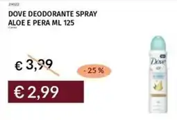 Prezzemolo e Vitale Dove deodorante spray aloe e pera offerta