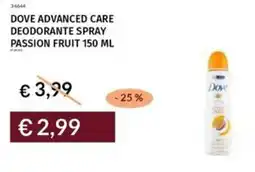 Prezzemolo e Vitale Dove advanced care deodorante spray passion fruit offerta