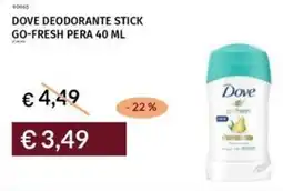 Prezzemolo e Vitale Dove deodorante stick go-fresh pera offerta
