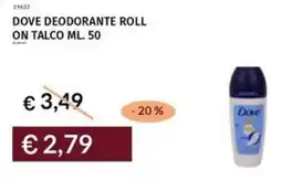 Prezzemolo e Vitale Dove deodorante roll on talco offerta