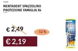 Prezzemolo e Vitale Mentadent spazzolino protezione famiglia x4 offerta