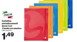 In'S Mercato Cartellina portadocumenti dorso 1 cm 3 lembi con elastico offerta