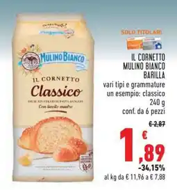 Conad IL CORNETTO MULINO BIANCO BARILLA offerta