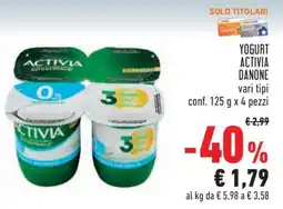 Conad YOGURT ACTIVIA DANONE offerta