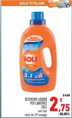 Conad Detersivo Liquido per Lavatrice Sole offerta