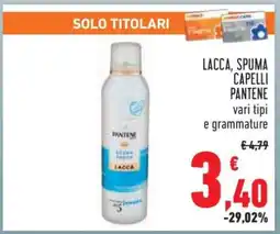 Conad LACCA, SPUMA CAPELLI PANTENE offerta