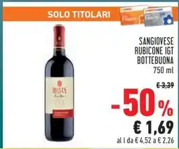 Conad SANGIOVESE RUBICONE IGT BOTTEBUONA offerta