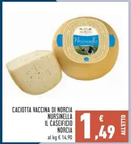 Conad Caciotta Vaccina di Norcia offerta