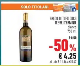 Conad Greco di Tufo DOCG Terre D'Erminia offerta